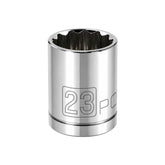1/2 Inch Drive x 23 MM 12 Point Shallow Socket
