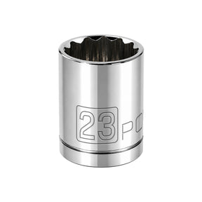 1/2 Inch Drive x 23 MM 12 Point Shallow Socket