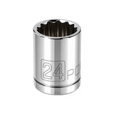 1/2 Inch Drive x 24 MM 12 Point Shallow Socket