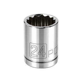 1/2 Inch Drive x 24 MM 12 Point Shallow Socket