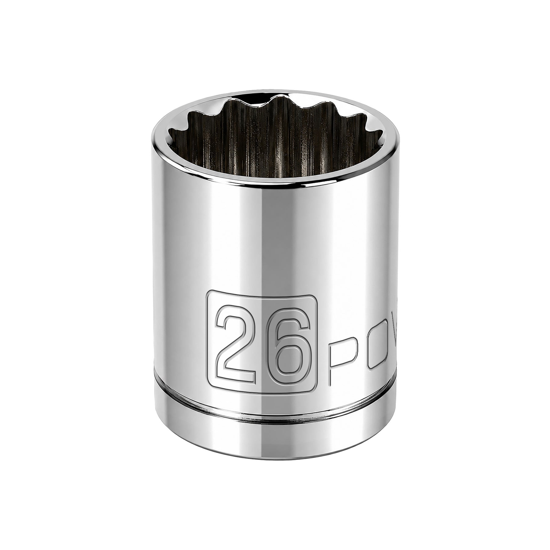 1/2 Inch Drive x 26 MM 12 Point Shallow Socket