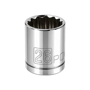 1/2 Inch Drive x 26 MM 12 Point Shallow Socket