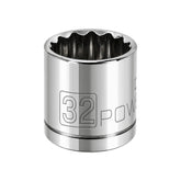 1/2 Inch Drive x 32 MM 12 Point Shallow Socket