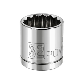1/2 Inch Drive x 32 MM 12 Point Shallow Socket
