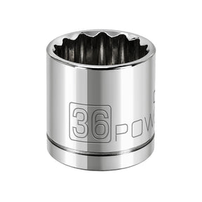 1/2 Inch Drive x 36 MM 12 Point Shallow Socket