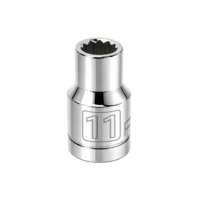 1/2 Inch Drive x 11 MM 12 Point Shallow Socket