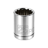 1/2 Inch Drive x 25 MM 12 Point Shallow Socket