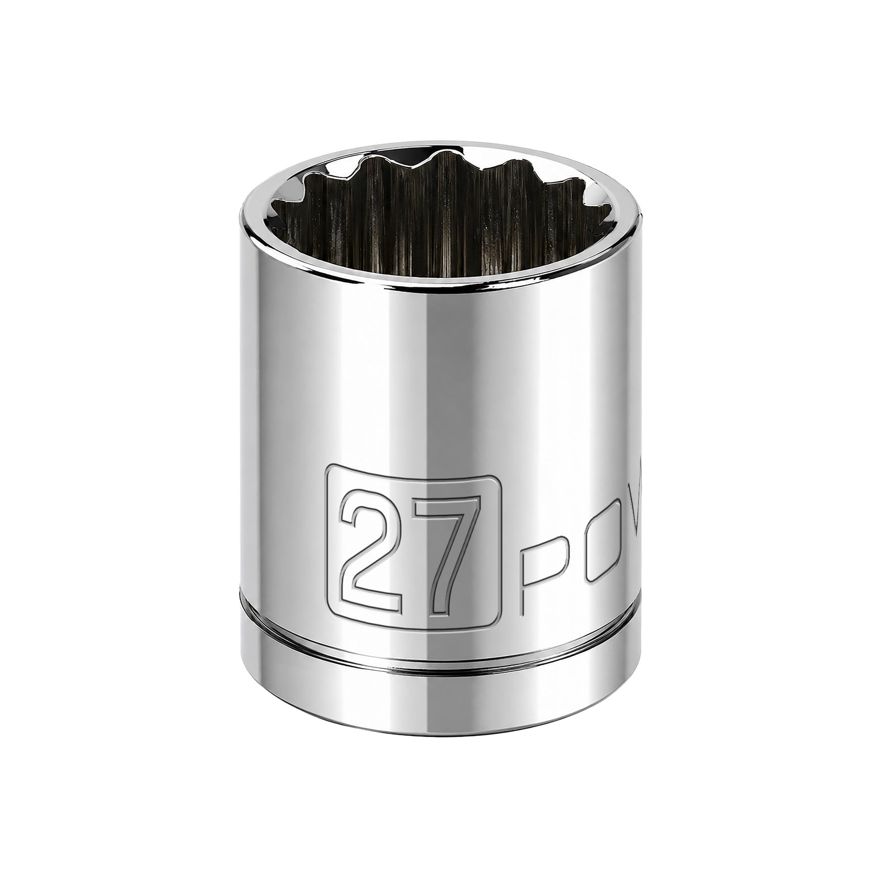 1/2 Inch Drive x 27 MM 12 Point Shallow Socket