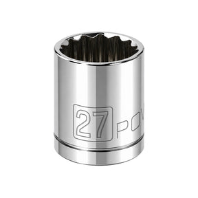 1/2 Inch Drive x 27 MM 12 Point Shallow Socket