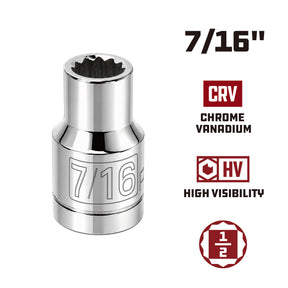 1/2 in. Dr. Sockets - SAE Shallow - 12 Pt.
