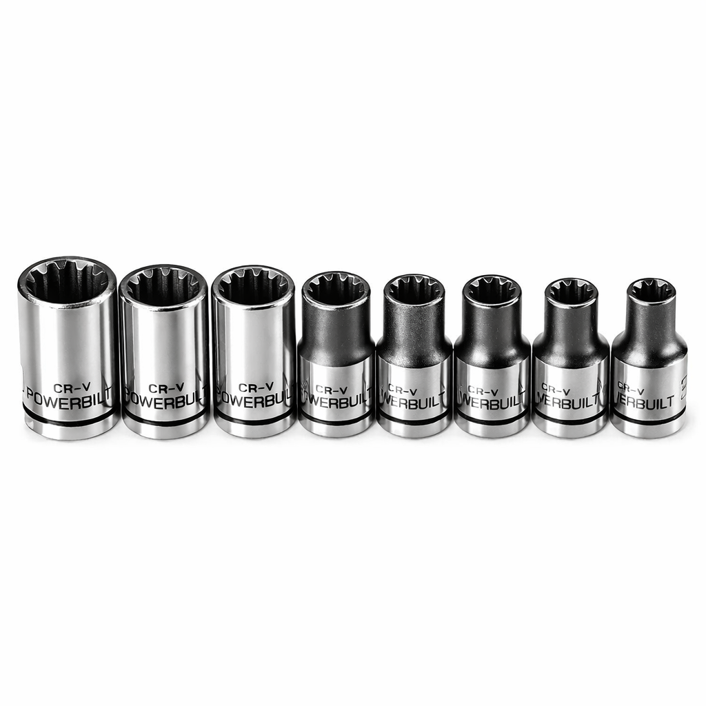 8 Piece 1/4 Inch Drive Universal Socket Set with Tray