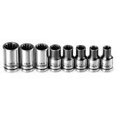 8 Piece 1/4 Inch Drive Universal Socket Set with Tray