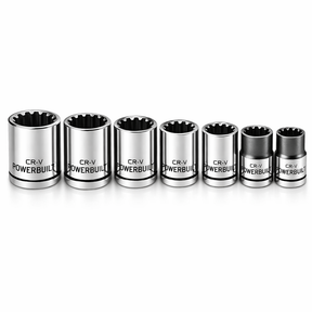 7 Piece 3/8 Inch Drive Universal Socket Set with Tray
