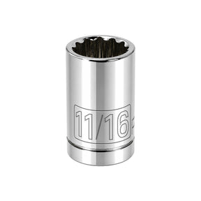1/2 Inch Drive x 11/16 Inch 12 Point Shallow Socket