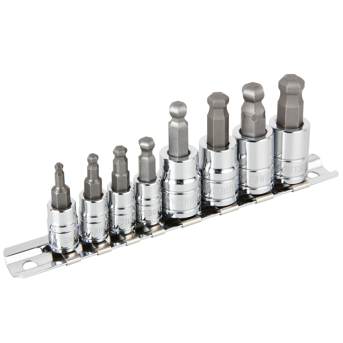 8 Piece Metric Wobble Ball Hex Bit Set
