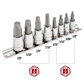 8 Piece Zeon Metric Hex Bit Socket Set for Damaged Bolts