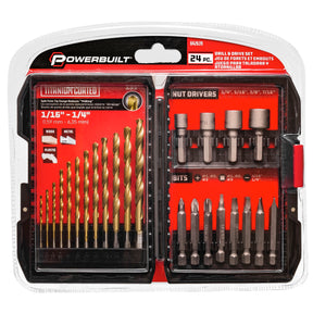 24 Piece Titanium Drill & Drive Set