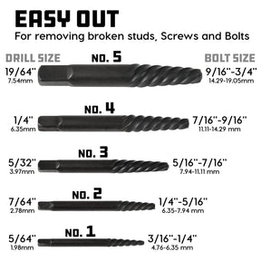 10 Piece Drill and Screw Extractor Set