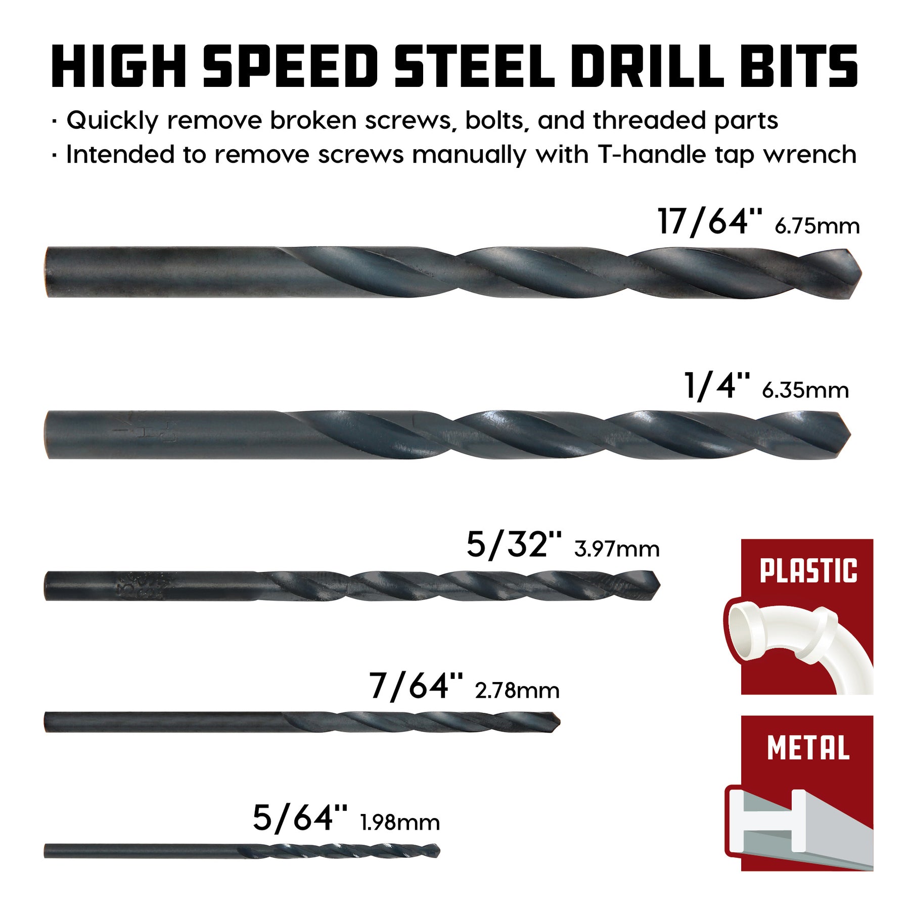 10 Piece Drill and Screw Extractor Set