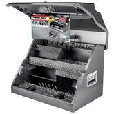 26 in. Rapid Box Slant Front Toolbox Tool with Tool Magnets - Grey