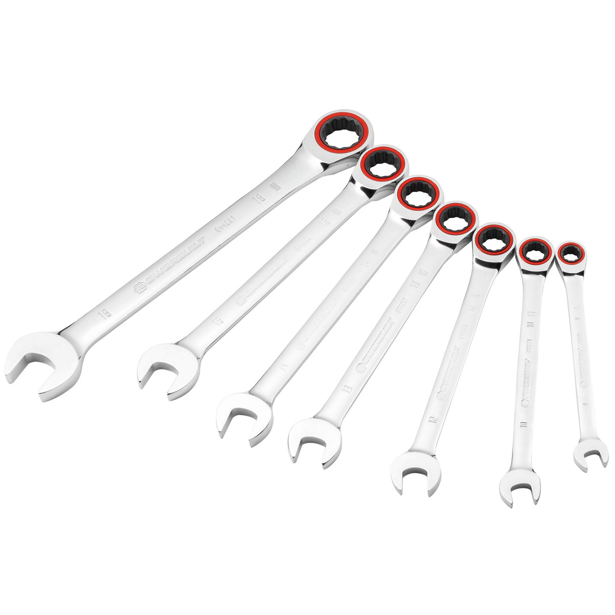 7 Piece Metric 100 Tooth Ratcheting Wrench Set