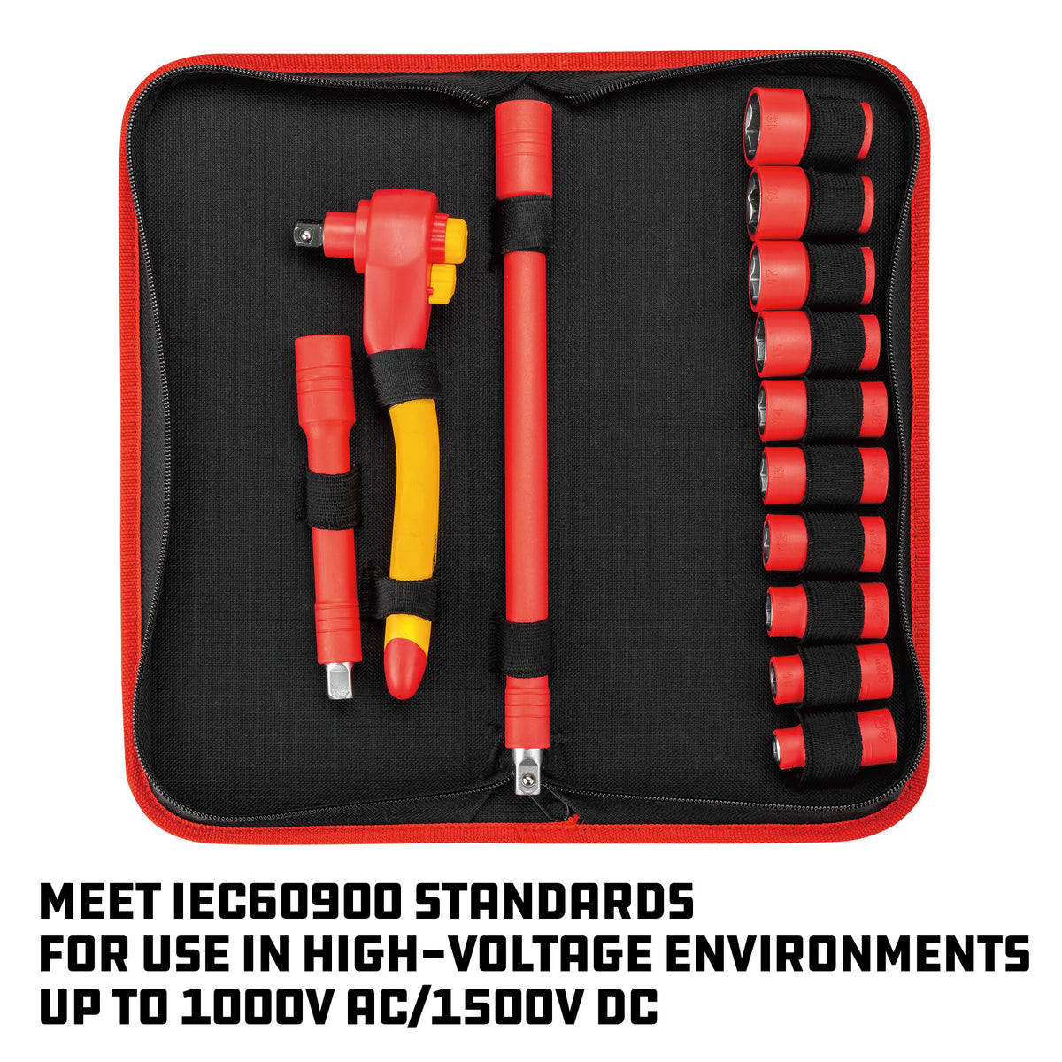 Powerbuilt 13 Piece 3/8-Inch Drive VDE Ratchet And Socket Set