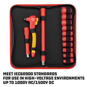 Powerbuilt 13 Piece  3/8-Inch Drive VDE Ratchet And Socket Set