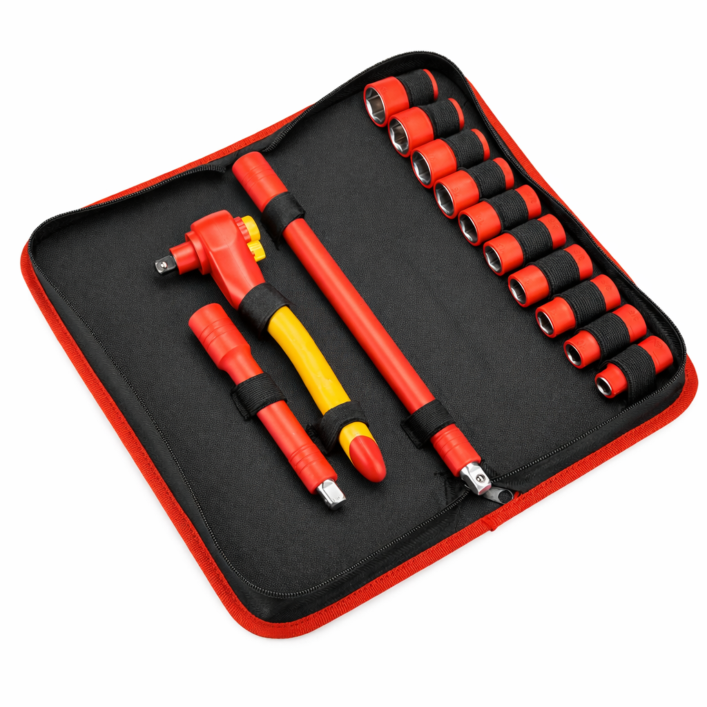 Powerbuilt 13 Piece  3/8-Inch Drive VDE Ratchet And Socket Set