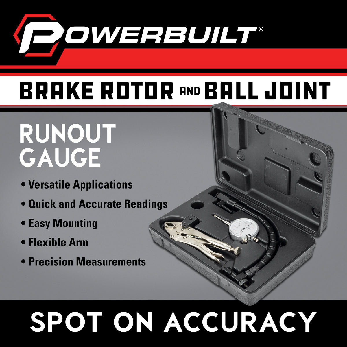 Brake Rotor and Ball Joint Runout Gauge