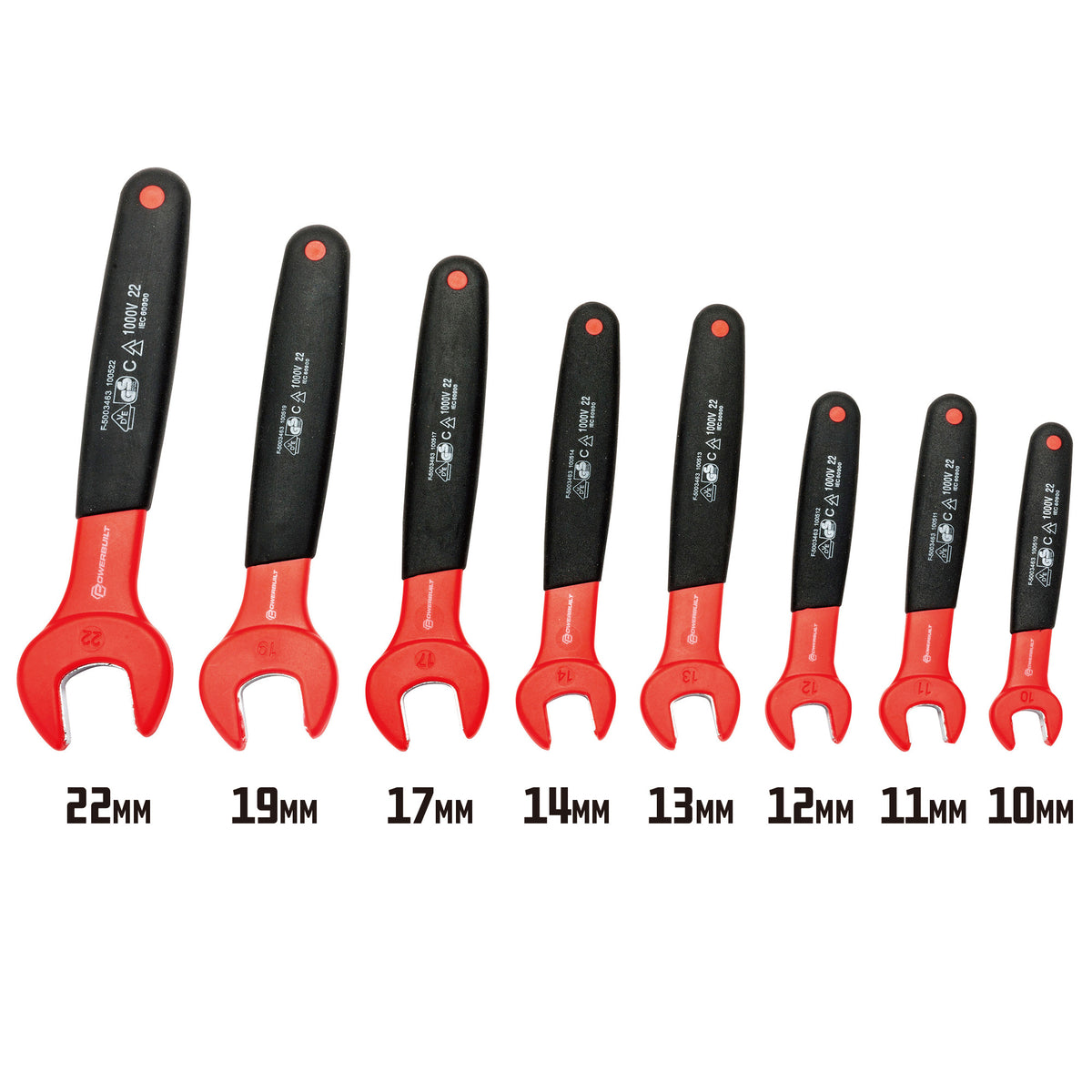 8 Piece Insulated VDE Open End Metric Wrench Set