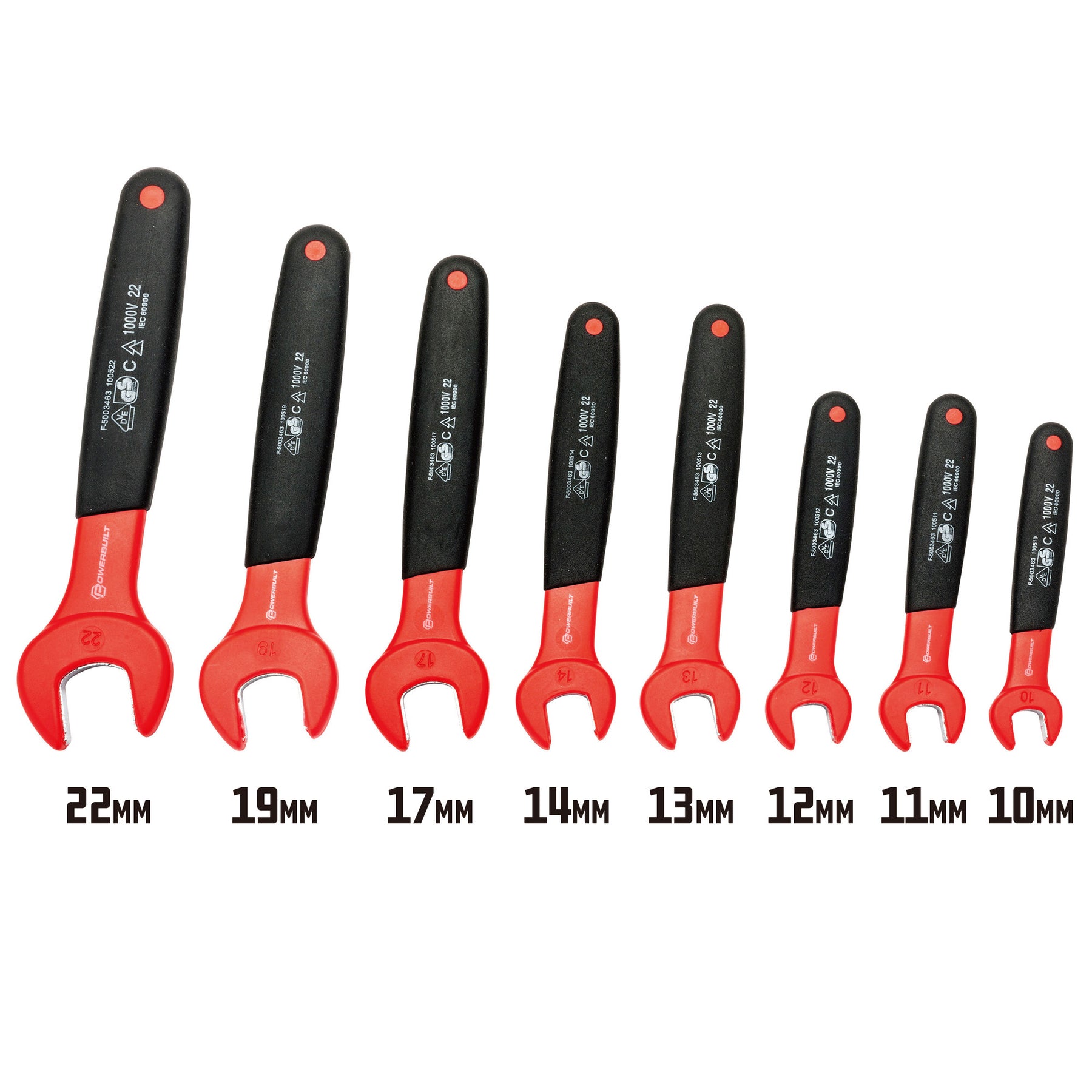 8 Piece Insulated VDE Open End Metric Wrench Set