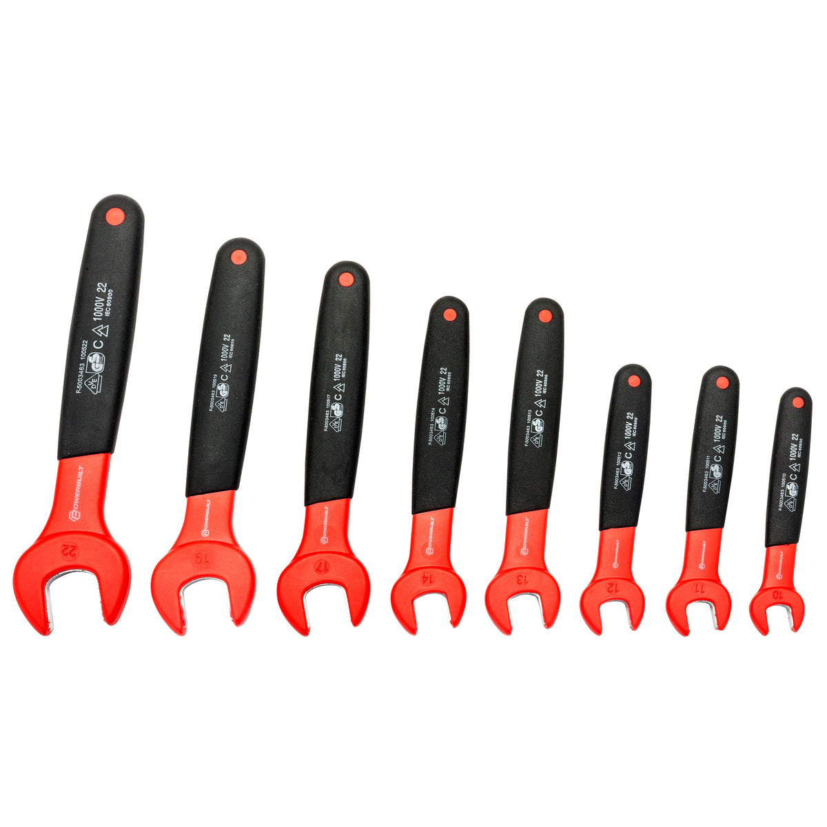 8 Piece Insulated VDE Open End Wrench Set (Metric)