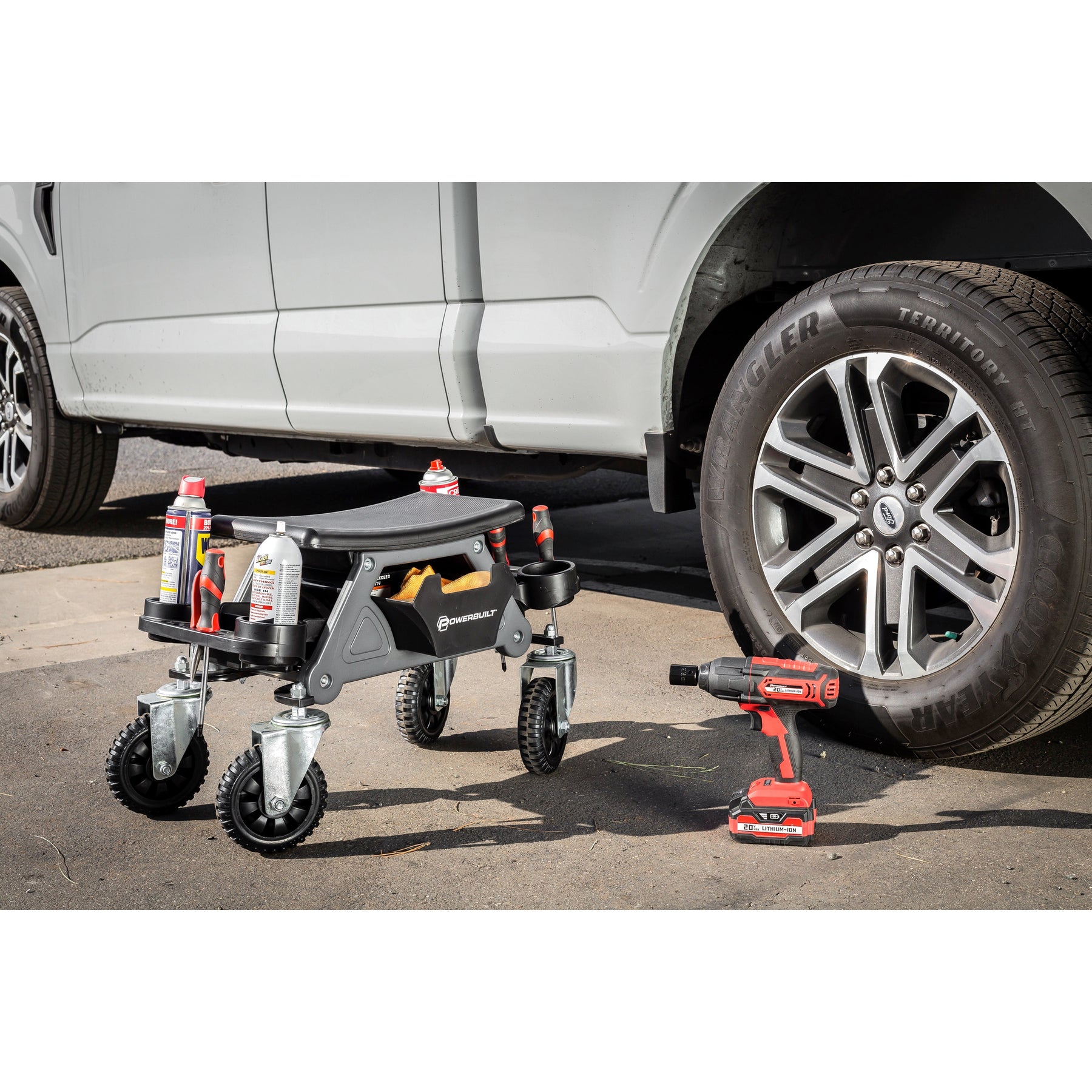 PERFORMANCE TOOL W85035 Heavy Duty Roller Meccanica Sedile e Freno Sgabello con 4 Ruote girevoli in Gomma Roll Over PERFORMANCE TOOL W85035 Heavy Duty Roller Meccanica Sedile e Freno Sgabello con 4 Ruote girevoli in Gomma Roll Over