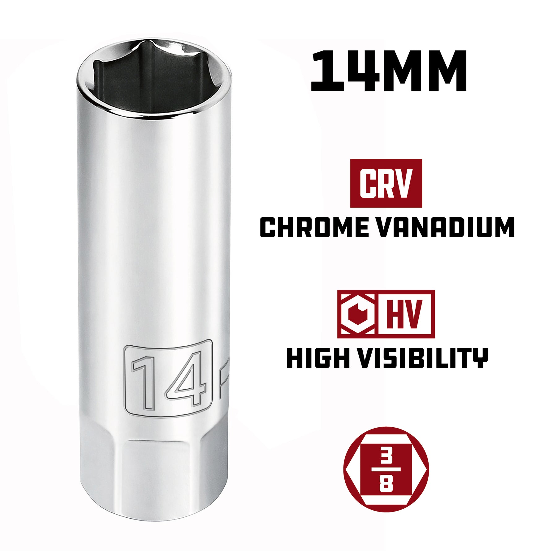 3/8 Inch  Drive 14 MM Spark Plug Socket