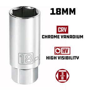 3/8 Inch Drive 18 MM Spark Plug Socket