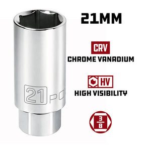3/8 Inch  Drive X 21 MM Spark Plug Socket