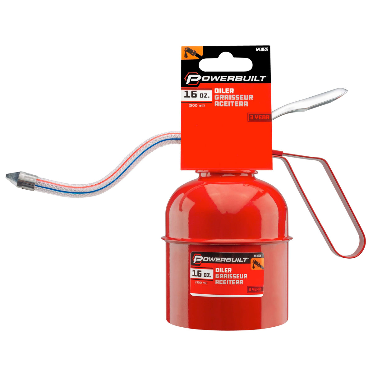 16 Ounce Oil Can - Red