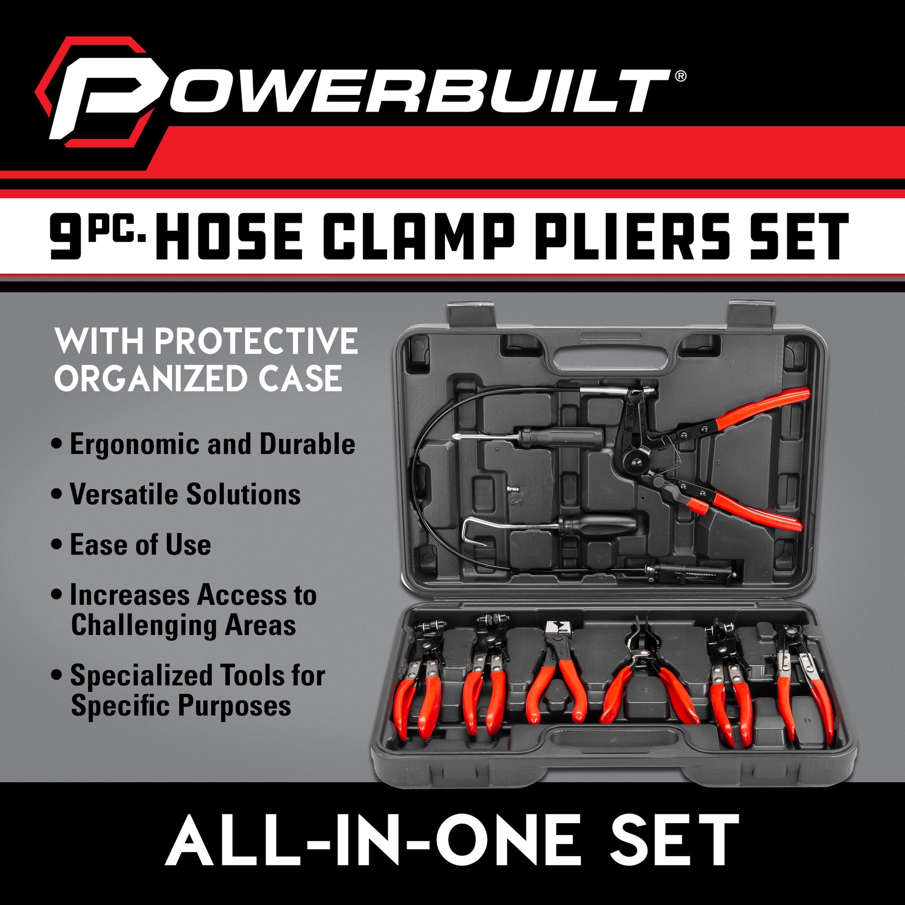 Powerbuilt 2-Piece Hose Pinchers Set - 648526 - Stop Fluid Flow Without Clamping