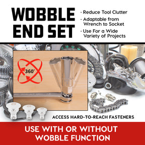 6 Piece Wobble Adaptor and Low Profile Adaptor Set