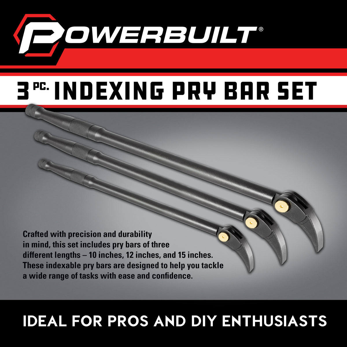 3 Piece Indexing Pry Bar Set