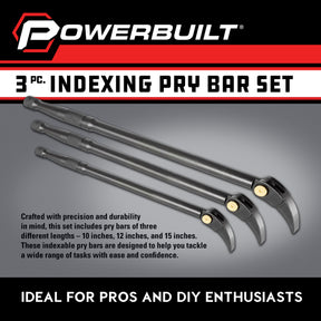 3 Piece Indexing Pry Bar Set