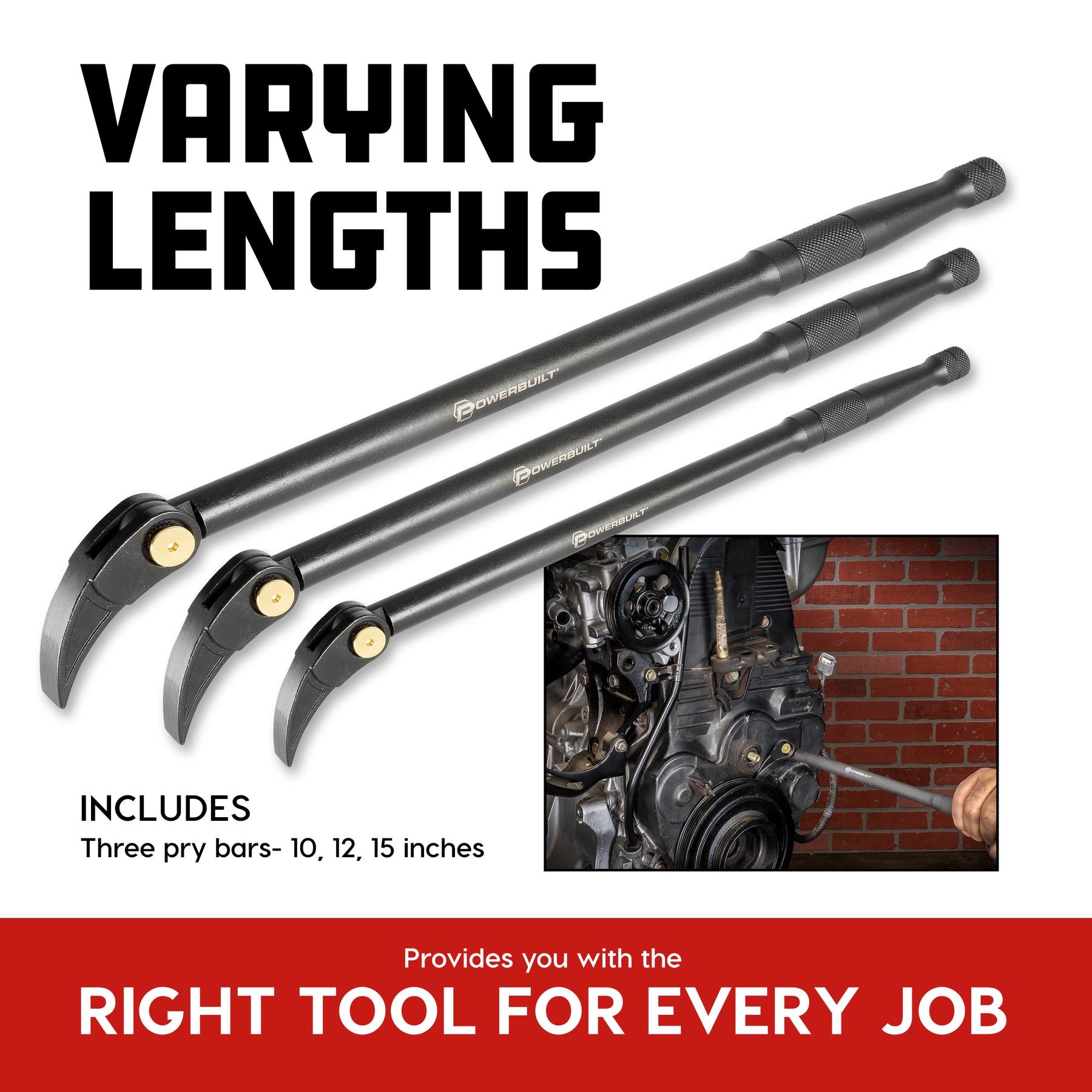3 Piece Indexing Pry Bar Set