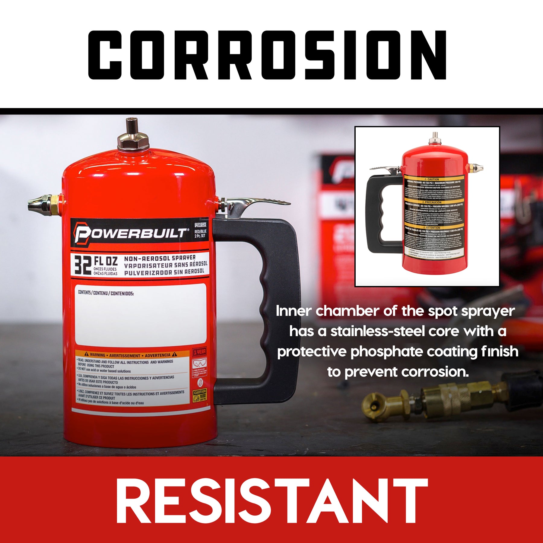 Non-Aerosol Pressurized Sprayer ( Red )