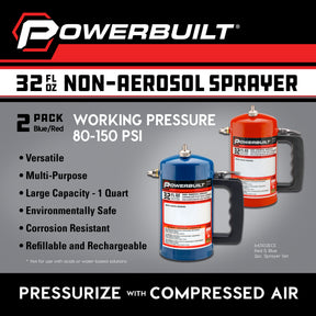 2 Pack Non-Aerosol Pressurized Sprayers ( RED / Blue )2ece2ece