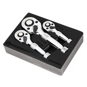 3 PC. STUBBY RATCHET SET