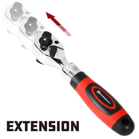 3/8" X 1/2" DUAL DR EXTD RATCHET