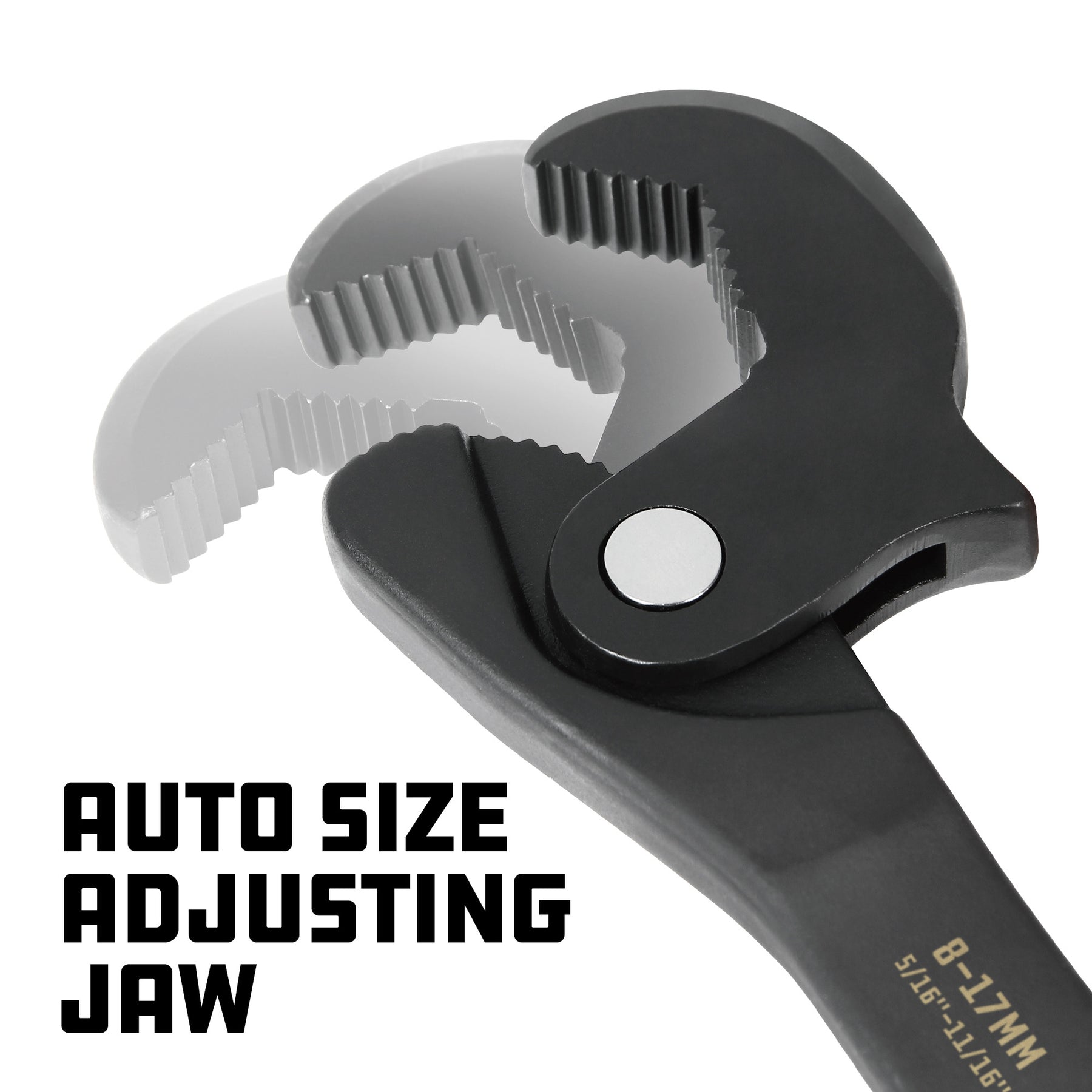 8" DUAL HEADED SELF-ADJUSTING WRENCH