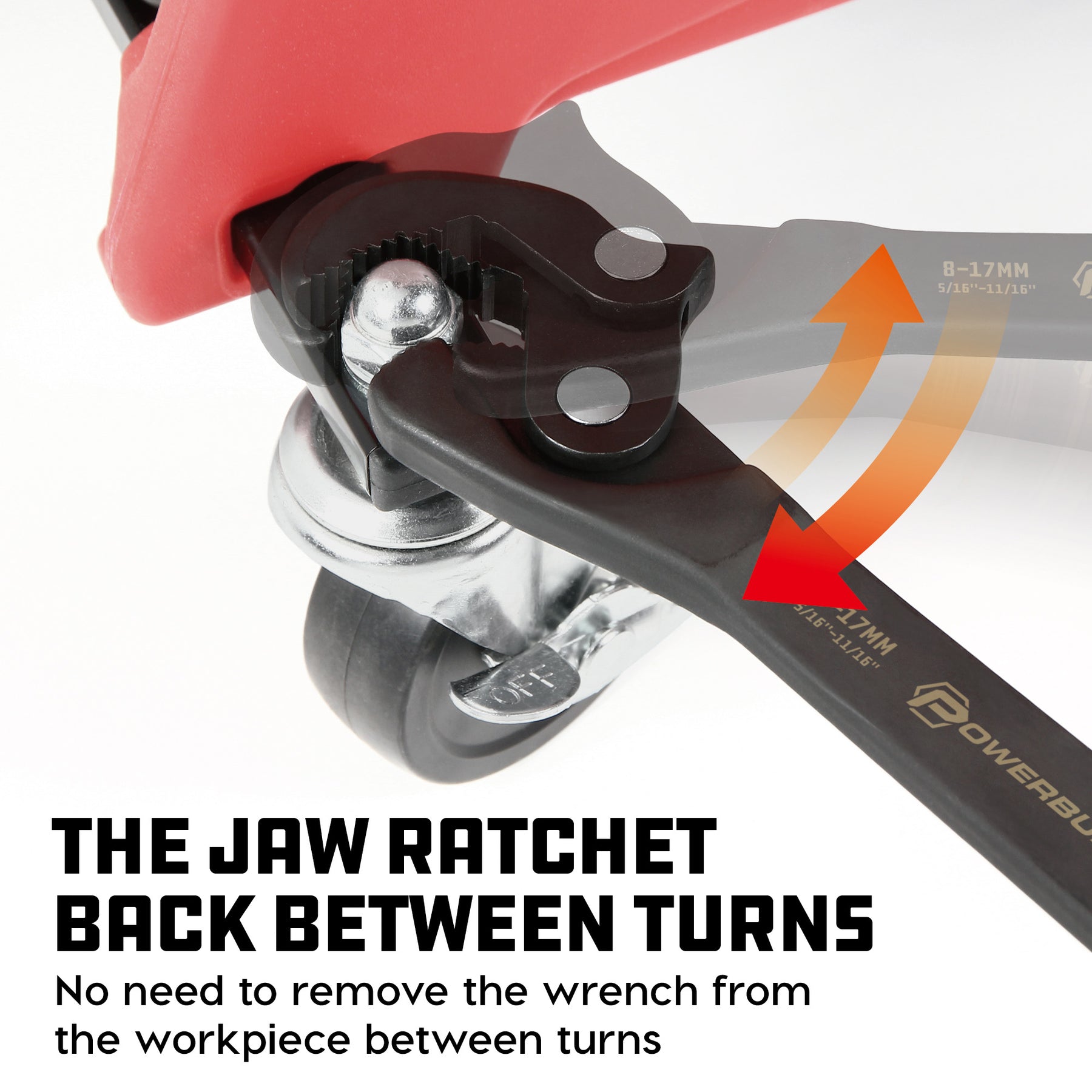 8" DUAL HEADED SELF-ADJUSTING WRENCH