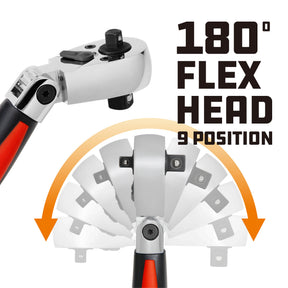 1/4" X 3/8" DUAL DR. FLEX HEAD RATCHET