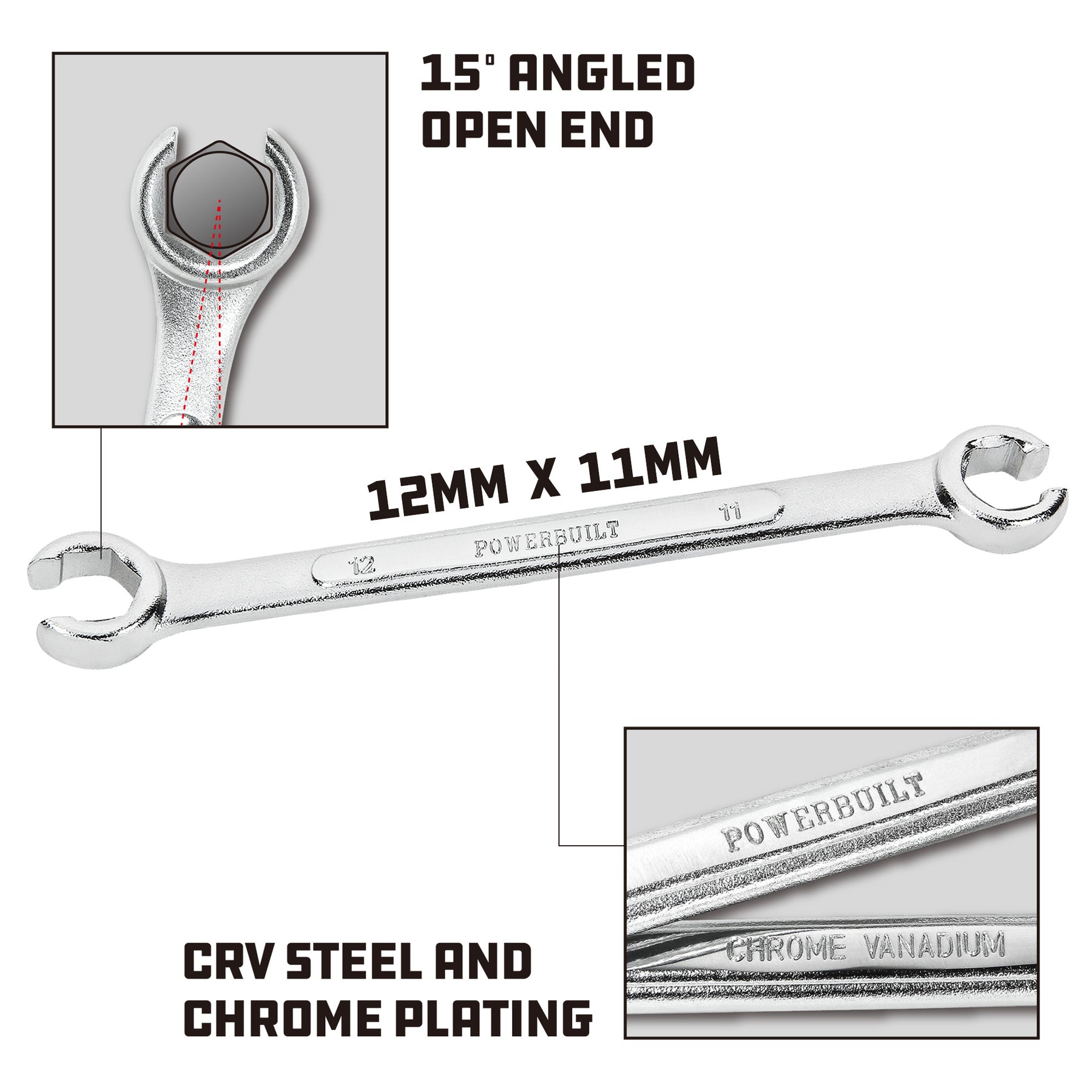 11 x 12 MM Metric Flare Nut Wrench